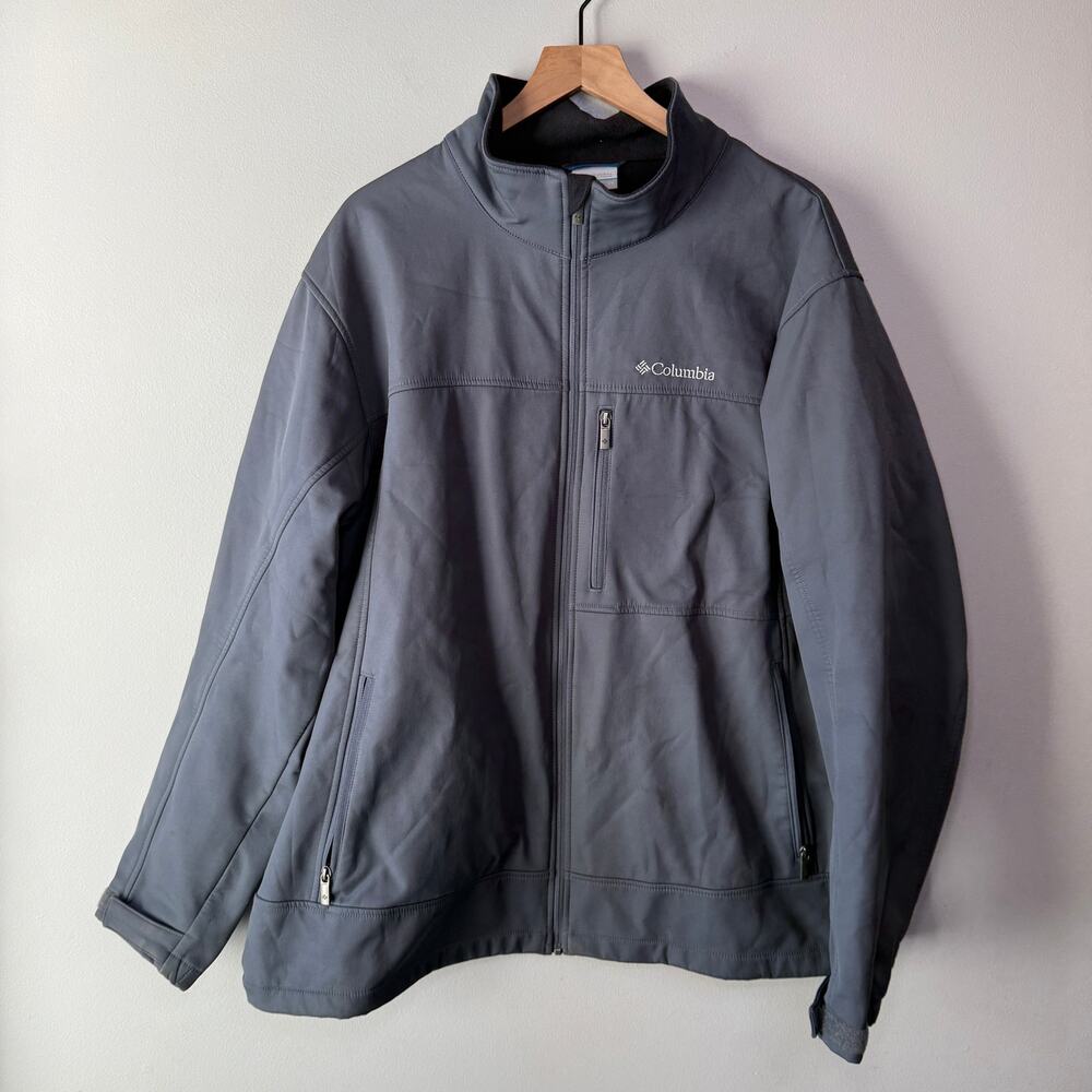Columbia Men's Fleece Lined Prime Peak Softshell Jacket Gray Size 2X